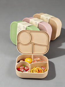 Thân Thiện Với Môi Tùy Chỉnh Xách Tay Silicone <span class=keywords><strong>Bento</strong></span> Hộp Ăn Trưa Set Take-Away Nước Thực Phẩm Chai <span class=keywords><strong>Leakproof</strong></span> Lưu Trữ Di Động <span class=keywords><strong>Container</strong></span> Mới - Product Image 2