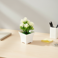 Décoration de table d'intérieur, mini plantes artificielles, mini fleurs artificielles en pot, plantes de bureau avec pots pour la maison et le bureau