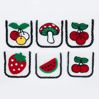 Patch brodé thermocollant personnalisé en chenille, patch brodé pour vêtements, logo décoratif brodé, patchs brodés en gros