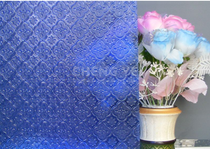 Vetro modellato figurato porta d'ingresso decorazione Puzzle Design personalizzato - Product Image 2