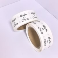 Étiquettes rondes adhésives personnalisées « Fabriqué en Chine » pour l'exportation, étiquettes d'origine pour colis et expéditions en papier