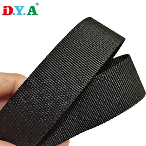 Factory Wholesale Webbing In Stock Black 38mm Polypropylene Tape Belt PP Webbing foer Safety Belt Bag