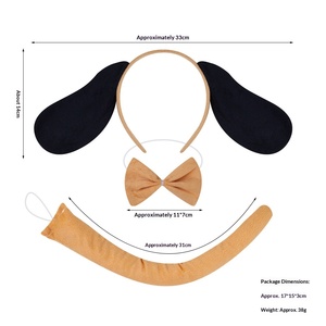 Serre-tête en tissu pour enfants, motif animaux de la ferme (Pug, Dalmatien), idéal pour la maternelle, les spectacles et les jeux, vente en gros - Product Image 6