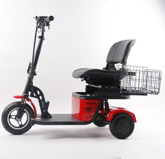 Scooter Vehicle Travel 3 Wheels Elderly Electric Scooter Disabled Handicapped Folding Mobility Scooter for Seniors