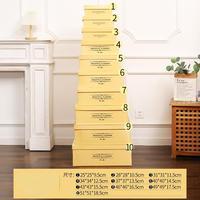 Ensemble de 10 boîtes cadeaux rectangulaires pour fleurs, boîtes en papier empilables, décoration florale de mariage, fête, écologiques, rangement artisanal