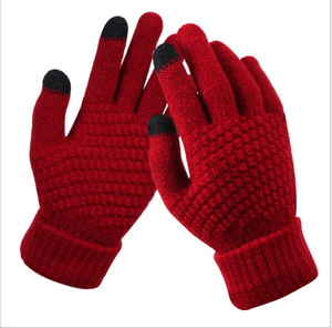 <b>Touch</b> <b>Screen</b> <b>Gloves</b> for Women Fleece-lined Warm and Cold-proof Korean Style Fashionable and Versatile Imitation Cashmere - Product Image 5