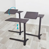 Ergonomischer, höhenverstellbarer Beistelltisch mit Gasdruckfeder, stabiler Y-Bein-Design, schlanker Sofatisch für Sofa, Bett und Arbeitsplatz