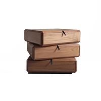 Table de chevet moderne rotative à trois niveaux en noyer, faite à la main, avec 3 tiroirs, qualité E1, pour chambre à coucher, salon et hôtel