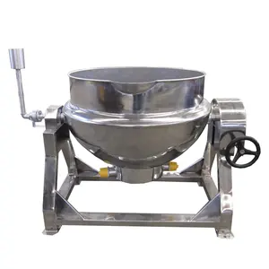50-600L Industrial Stainless Steel Tilting Cooking Jacketed kettle / Commercial Restaurant Soup Cooking Equipment