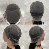 Peluca de encaje frontal rizada kinky, densidad 200, sin pegamento, con cordón invisible, línea de cabello invisible, fácil de usar para principiantes, 18 pulgadas, para mujer