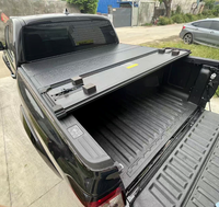 Couverture de benne de camion pliable en quatre parties, extensible à 8 pieds, manuelle, en aluminium, compatible avec Toyota Hilux Xtra Hood Locker