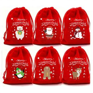 Sacs de Noël en velours personnalisés à succès avec cordons – Sacs cadeaux de Noël de haute qualité pour bijoux, bonbons et fêtes, personnalisables avec estampage - Product Image 5