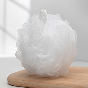 Éponge <span class=keywords><strong>de</strong></span> <span class=keywords><strong>bain</strong></span> douce personnalisable non toxique avec logo, <span class=keywords><strong>boule</strong></span> en maille écologique en plastique, outil <span class=keywords><strong>de</strong></span> nettoyage corporel exfoliant coloré en forme <span class=keywords><strong>de</strong></span> fleur - Product Image 5
