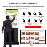 Kiosque publicitaire vertical sur pied avec écran tactile infrarouge double face haute définition 4K, affichage intelligent pour l'information en magasin