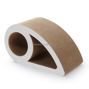 Groothandel Schattige Witte Kat Krabber Board Speelgoed <span class=keywords><strong>Lounge</strong></span> Gemaakt Van Duurzaam Papier Materiaal - Product Image 4
