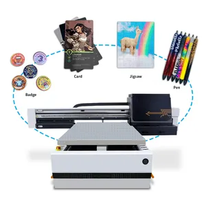 Lingya Uv Printer A1 Size 60 90Cm Impresora Uv Cama Plana Uv Printer 60X90 A1 For Phone Case Glass Bottle Pen Sign Plastic Tile