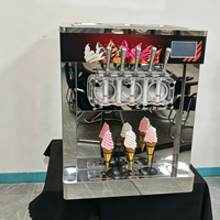 Nueva Máquina de Helado Suave de 5 Sabores para Mesa, Uso Comercial en Restaurantes, Fabricada en Acero Inoxidable, Máquina para Hacer Yogurt Congelado