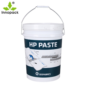 Seau rond en plastique noir de 5 gallons avec couvercle, qualité alimentaire - Product Image 2