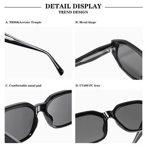Nueva moda TR marco Acetated gafas de sol Vintage Nylon UV400 lente gafas de sol logotipo personalizado diseñador Acetated gafas de sol - Product Image 5