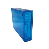 Pour WII, coque complète de remplacement pour console de jeu WII, avec petites pièces, transparente bleue