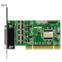 Tarjeta de Expansión Serial UOTEK PCI RS-485 de 4 Puertos, Alta Velocidad 300-921.6kbps DR44, Conversor Universal con Aislamiento RTS/CTS/XON/XOFF