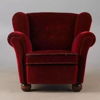 Canapé-lit à un siège en tissu velours de style rural nord-européen et américain, meubles de salon pour hôtel et villa