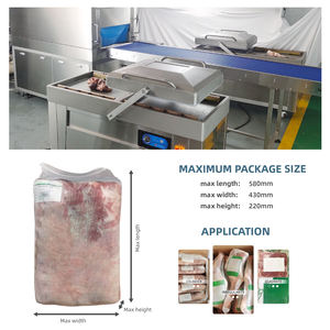 Ligne d'emballage sous vide pour bœuf et agneau avec scelleuse sous vide à double chambre de 600 mm et tunnel de rétraction à <span class=keywords><strong>eau</strong></span> chaude pour abattoirs d'exportation - Product Image 1