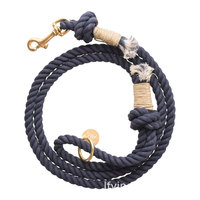 Laisse de chien en coton de luxe motif solide accessoires pour animaux de compagnie populaires en gros corde de chien pour l'Europe et l'Amérique