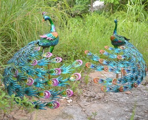 กลางแจ้งโลหะนกยูงตกแต่งสวนเครื่องประดับสัตว์ - Product Image 6