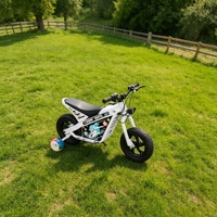 Moto électrique tout-terrain pour enfants de haute qualité 24V 180W avec roues d'apprentissage, frein de sécurité, multicolore