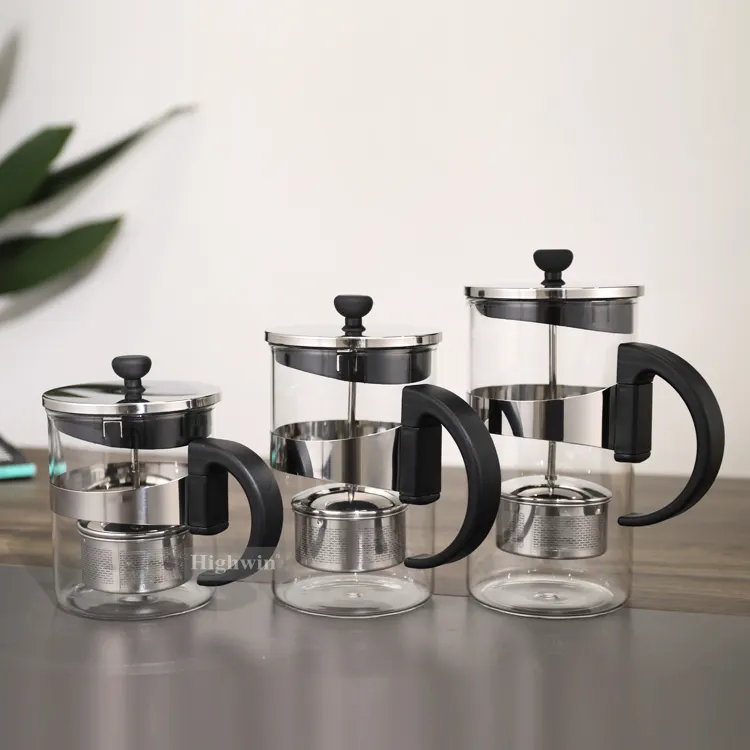 Highwin Warmte-Isolatie Borosilicaatglas Koffiepot Glazen Theepot Met Verwijderbare Infuser