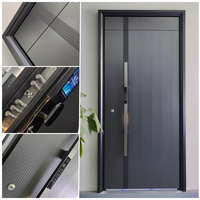 Portes d'entrée de style moderne, haute qualité, isolées thermiquement, imperméables, peintes, porte d'entrée principale sécurisée pour l'extérieur