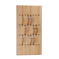 Porte-manteau mural moderne en bois de hêtre massif avec clés de piano, gain de place, crochets pour vêtements pour couloir et chambre à coucher