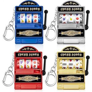 Porte-clés mini-machine à sous avec logo personnalisé, vente en gros, souvenirs de Las Vegas, poignée fonctionnelle, porte-clés de casino, porte-clés porte-bonheur, cadeaux OEM - Product Image 1