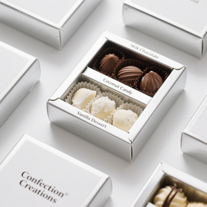 Tùy Chỉnh Giấy Ngọt Ngào Hộp Bao Bì Phân Hủy Sinh Học Sang Trọng Đám Cưới Món Tráng Miệng Dừa Sô Cô La Kẹo Hộp Với Chia - Product Image 1