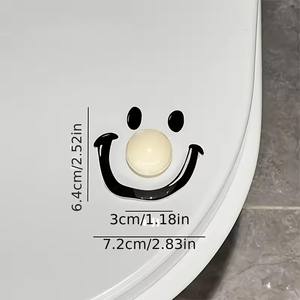 Lève-couvercle de toilettes écologique de style contemporain en ABS avec film UV, en forme de boule souriante, pour salle de bain - Product Image 6