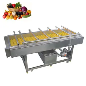 Electric Fruit Cassava Roller Brush Washing and Cleaning Machine