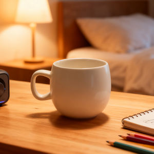 كوب قهوة إبداعي من بورسلين السيراميك بسعة 300 مل مع غطاء وملعقة بطلاء صديق للبيئة من ملحقات أدوات الشرب معبأ في علب - Product Image 5