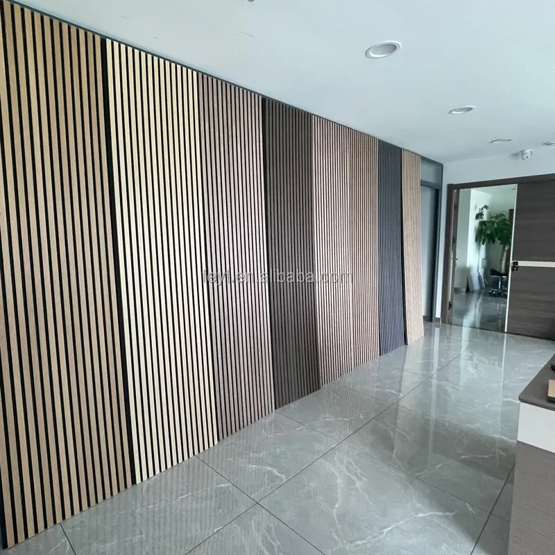 Paneles de pared de madera no irritantes paneles de madera decoración de pared paneles acústicos interiores