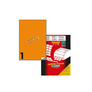 8 Etiquetas Adhesivas Fluorescentes Naranja, Paquete de 10 Cajas, Blister de 100 Hojas, Etiquetas Adhesivas Gruesas para Productos - Product Image 2