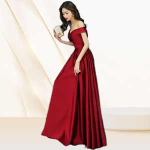 Robes décontractées sexy sans bretelles pour femmes, élégante robe de soirée en satin à bretelles, dos plissé, robe de soirée modeste, corset - Product Image 2