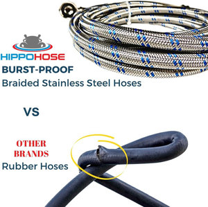 Tuyau flexible en acier inoxydable tressé de qualité supérieure, 1,2 m, pour machine à laver, résistant aux éclats, pour eau chaude et froide, raccord coudé de plomberie - Product Image 6