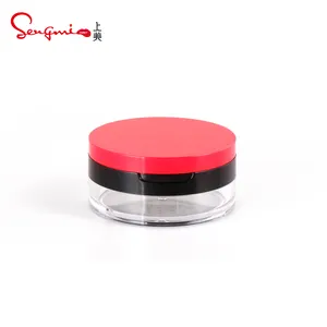 High Quality Loose Powder Case Empty Plastic Makeup Round Container Loose Powder Powder Packaging