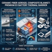 Papier en fibre céramique d'aérogel à conductivité thermique de 0,04 pour un bouclier thermique électronique de précision