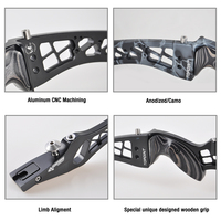 Arc à poulies Topoint Archery UNISON 25 pouces en aluminium CNC 6061 T6, compatible avec tous les bras d'arc recurve ILF, pour droitiers et gauchers