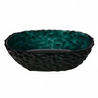 Baignoire autoportante de luxe abordable style influenceur, en résine transparente, motif vague d'eau, colorée, pour deux personnes