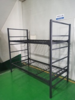 Lit superposé institutionnel qualifié US GSA 3FNE 99-582E, lit superposé en acier renforcé avec base en maille à ressorts intégrés pour projet gouvernemental