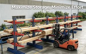 Space Saving Steel Cantilever Tube Rack for Compact Warehouse Storage - Product Image 2