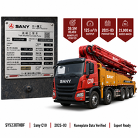 Camion pompe à béton d'occasion Sany 37m C10 4x2, 2025, 23000kg, Pompes à béton Sany SY5230THBF, Prix compétitif, Exportation