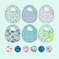 Bavoirs pour bébé en bambou 95% et élasthanne 5%, imperméables, pour nouveau-né, gamme familiale